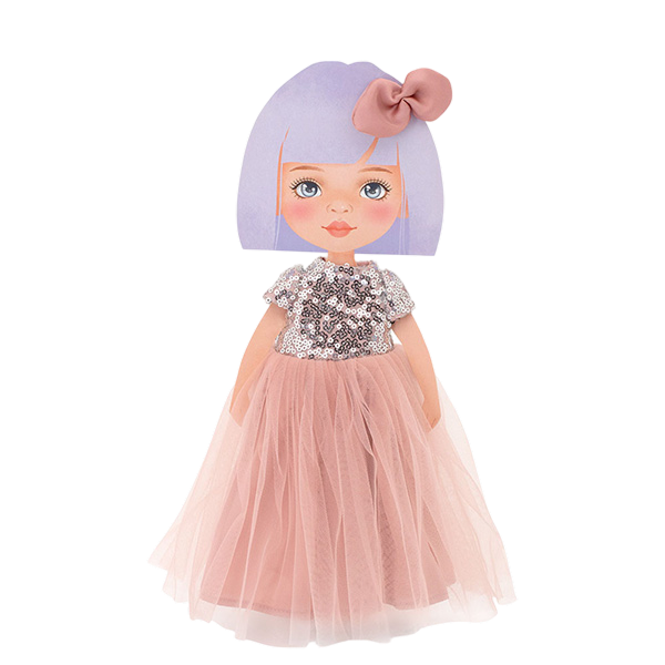 Clothing Set: Pink Dress With Sequins 28
